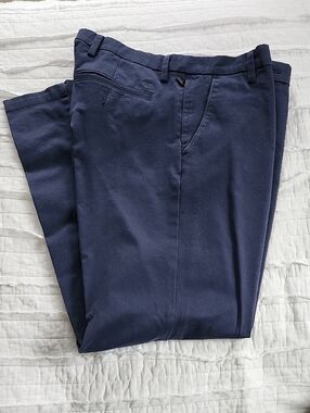 Dockers Men's Cotton Straight Fit Dress Pants in Navy Blue | Business Casual W36